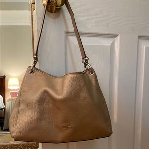 Coach Tan Leather Shoulder Bag